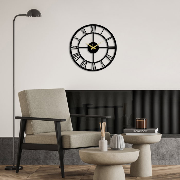 Wallity Pari Reloj de Pared Decorativo de Metal Negro Wallity Pari Reloj de Pared Decorativo de Metal Negro